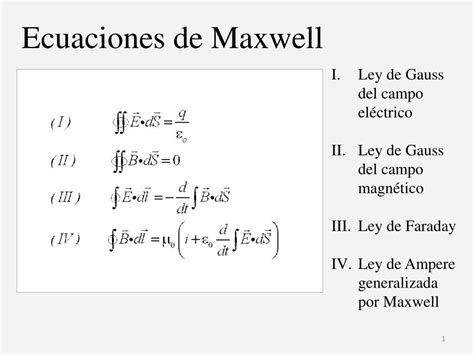 PPT - Ecuaciones de Maxwell PowerPoint Presentation, free download - ID:5904315