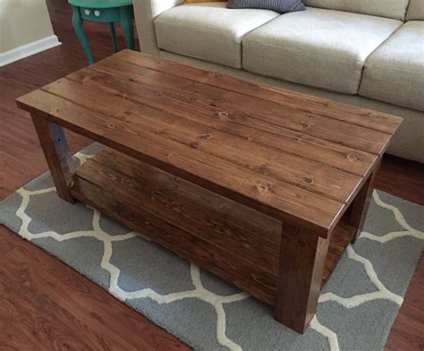 Coffee Table with Minwax Early American Stain | Stained table, Staining wood, Wood stain colors ...