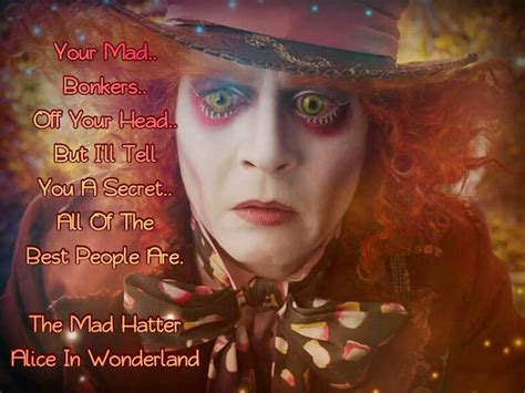 Mad Hatter Your Mad Bonkers off Your Head but All the Best People Are Digital Download Art Decor ...