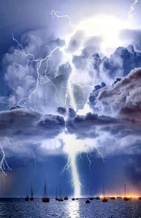 Lightning illuminates a cumulonimbus cloud over Corio Bay, Victoria ...