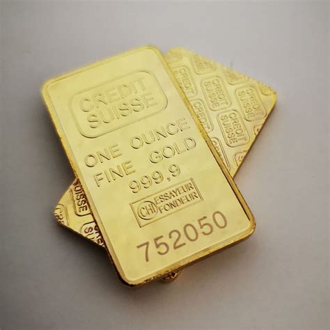 Best And Cheapest Other Arts And Crafts 1 OZ 24K Gold Plated Bullion Bar Credit Suisse Gold ...