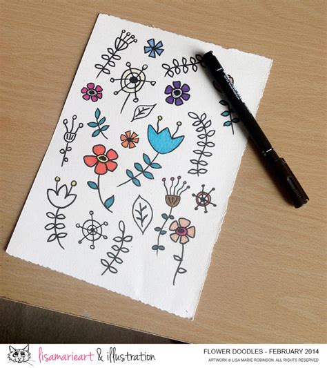 Whimsical Flower Doodles » Lisa Marie Art & Illustration