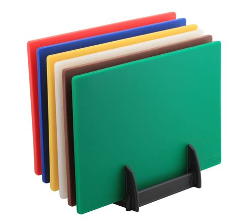 Set of 6 Coloured HD Chopping Boards with Rack | Wholesale Kitchen Chopping Board