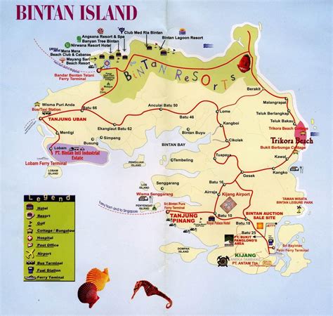 Bintan Island Indonesia Beach Tourist Map - Bintan Island Indonesia • mappery