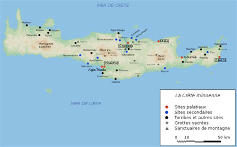 Map of Minoan Crete