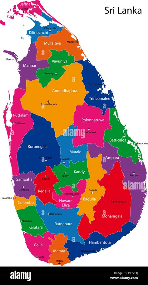 Sri lanka map districts provinces - whichopec