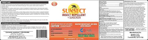 Octinoxate, oxybenzone, octisalate (Sunsect Insect Repellent Sunscreen) - GNH India - Exporter ...