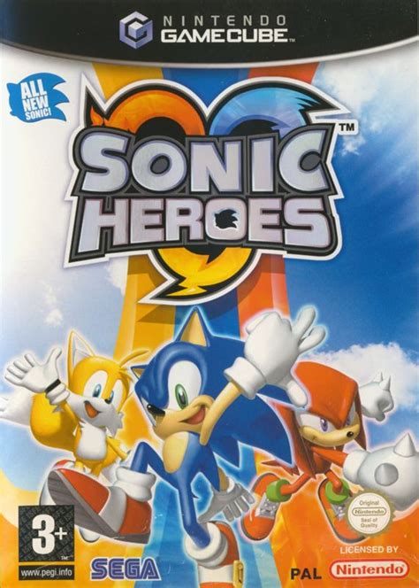 Sonic Heroes (2003) GameCube box cover art - MobyGames