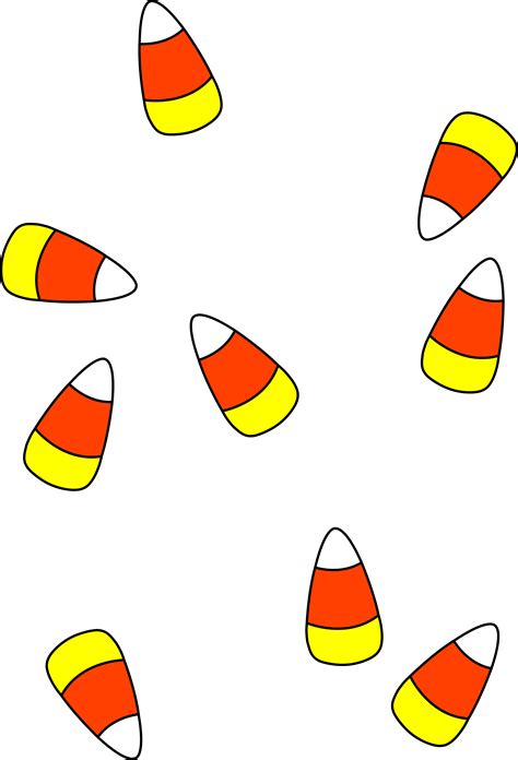 Scattered Halloween Candy Corn - Free Clip Art