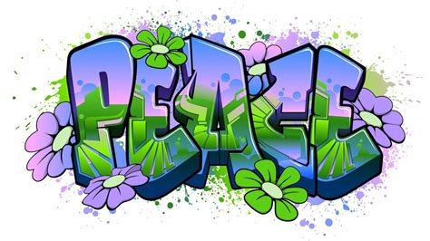 Peace in Graffiti Art 4684690 Vector Art at Vecteezy