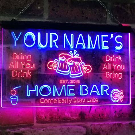 Personalized Your Name Custom Home Bar Neon Signs Beer | Etsy | Custom home bars, Neon signs ...