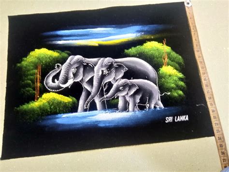 Sri Lankan Elephant wall art oil painting gift | Etsy