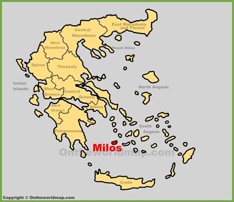 Milos Island Map