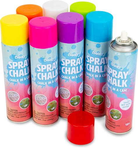 Amazon.com: Boley Spray Chalk - 8 Pack Washable Sidewalk Chalk Spray Paint, 7 oz Each, Safe ...