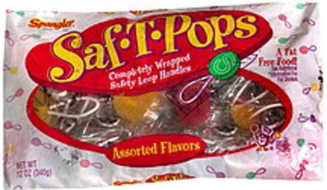 Saf T Pops Assorted Flavors Saf-T-Pops - 12 oz, Nutrition Information ...