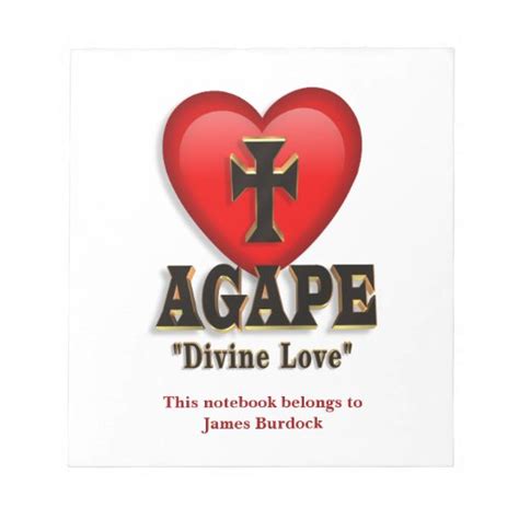 Agape heart symbol for God's divine love Note Pad | Zazzle