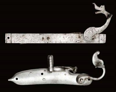 A MATCHLOCK MECHANISM FOR A GUN, AND ANOTHER, FOR A MILITARY MUSKET , THE FIRST CIRCA 1600, THE ...