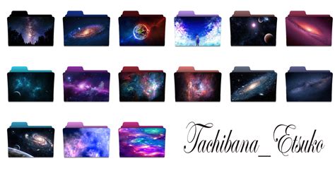 Galaxy Folder Icon Pack by Tachibanaetsuko on DeviantArt