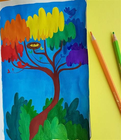 Rainbow Tree drawing by Minca | Doodle Addicts