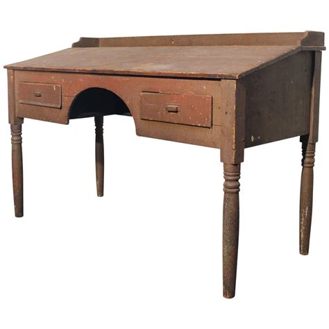 Antique Primitive Wood Standing Desk For Sale at 1stdibs