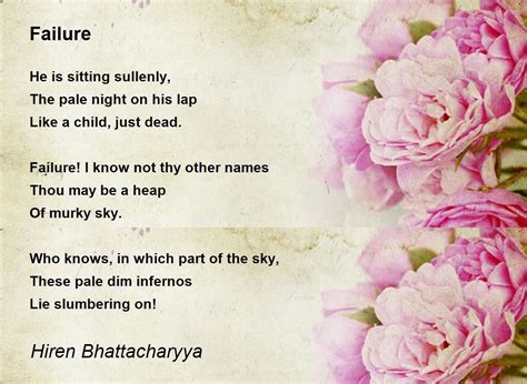 Failure by Hiren Bhattacharyya - Failure Poem