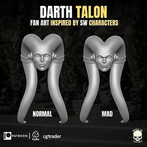 Darth Talon fan art head 3D printable File For Action Figures 3D model ...