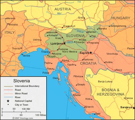 Slovenia Map and Satellite Image