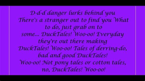 DuckTales Theme Song Lyrics - YouTube