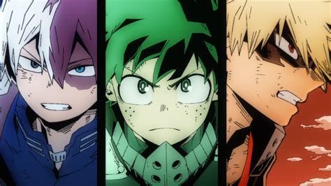 Download Katsuki Bakugou Izuku Midoriya Shoto Todoroki Anime My Hero Academia HD Wallpaper