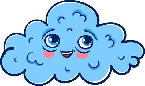 Happy cloud, illustration, vector on white background 13762475 Vector Art at Vecteezy