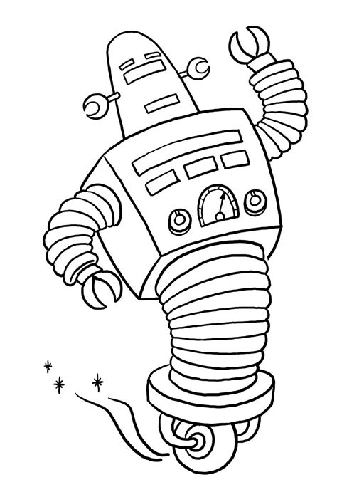 Robots coloring for kids - Robot Coloring Pages for Kids