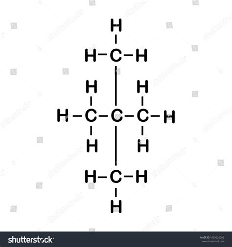 chemical structure of neopentane on white - Royalty Free Stock Vector 1825626086 - Avopix.com