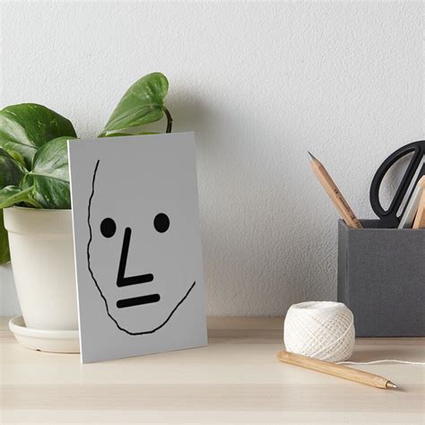 "NPC Wojak" Art Board Print by ciacio | Redbubble