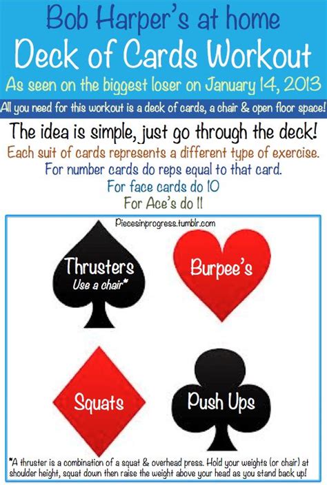 10 best Deck of cards workout images on Pinterest | Work outs, Exercise ...