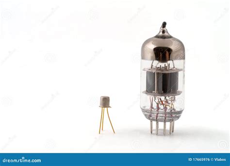 Transistor Next To A Vacuum Tube Stock Photo - Image of vacuum, audio ...