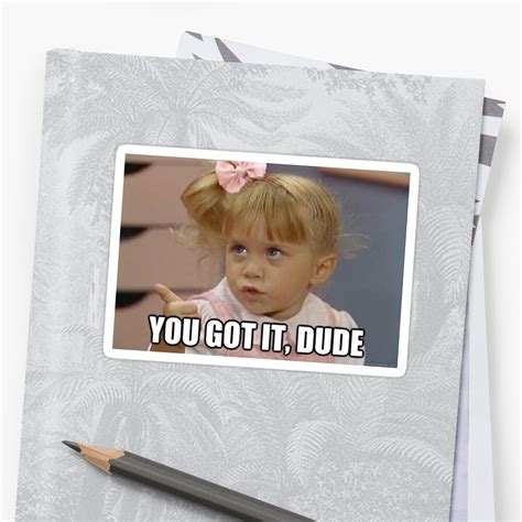 "Full House - Michelle Tanner - You Got It Dude!" Stickers by moonrosegirl | Redbubble