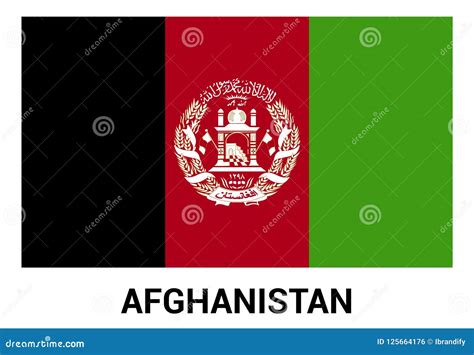 Afghanistan Flag Design Vector Stock Vector - Illustration of shape, backdrop: 125664176