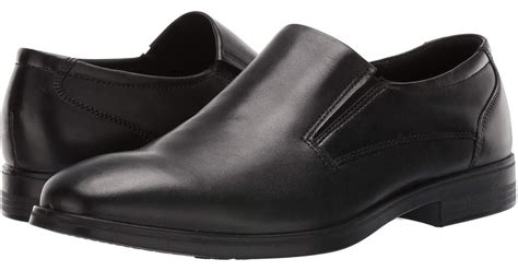 Ecco Melbourne Plain Toe Slip On Shoe in Black for Men | Lyst