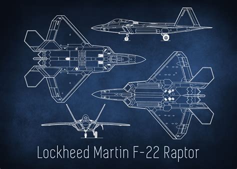 Lockheed F-22 Raptor Blueprint Art | Blueprint art, Blueprints, Airplane art