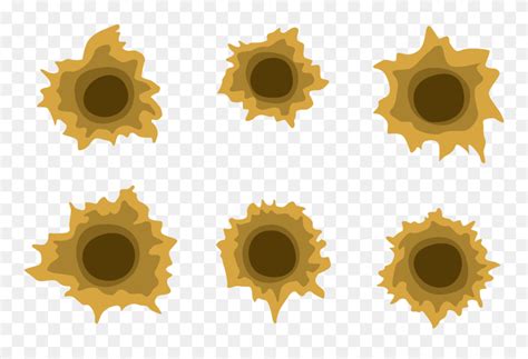 Transparent Bullet Hole Clipart - Vector Bullet Hole In Wood - Png Download (#5379288) - PinClipart