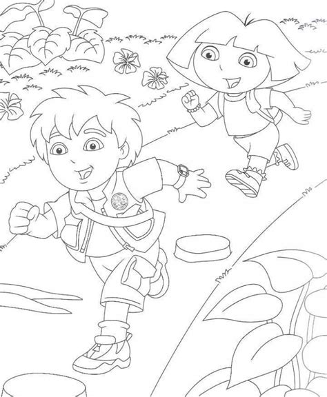 Dora And Diego Coloring Pages Coloring Pages