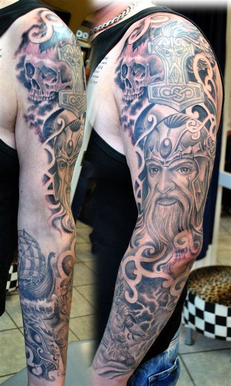 Tattoo viking sleeve in progress by gettattoo on deviantART | Sleeve tattoos, Viking tattoos ...