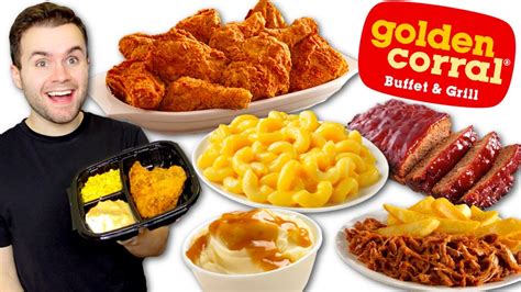 Trying Golden Corral's ENTIRE BUFFET MENU! Entrees + Desserts! - YouTube