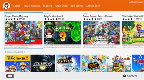 My 2nd Nintendo eShop Redesign : r/NintendoSwitch