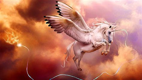 HD wallpaper: sky, unicorn, pegasus, dreamland, wing, mythology ...