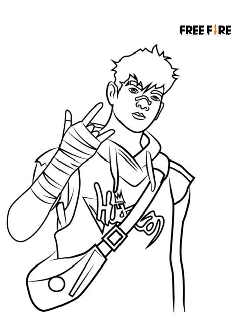 Shirou Free Fire coloring page