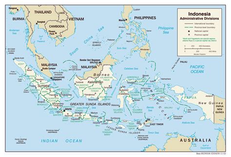 Large detailed administrative divisions map of Indonesia with major cities - 2002 | Indonesia ...