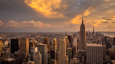 cityscape, Sunset, Empire State Building, New York City, Sky Wallpapers HD / Desktop and Mobile ...