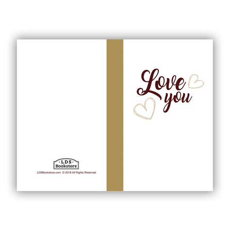 Love You Valentine's Day Card - Printable in LDS Valentine's Day Printables on LDSBookstore.com