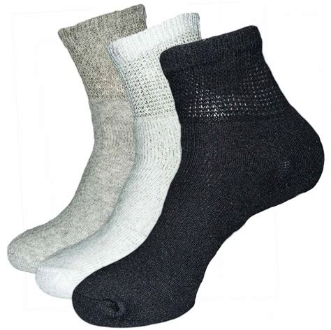 Diabetic Loose Fit Quarter Top Sock Three Pack - The Sox Market